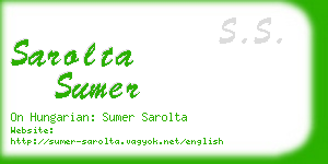 sarolta sumer business card